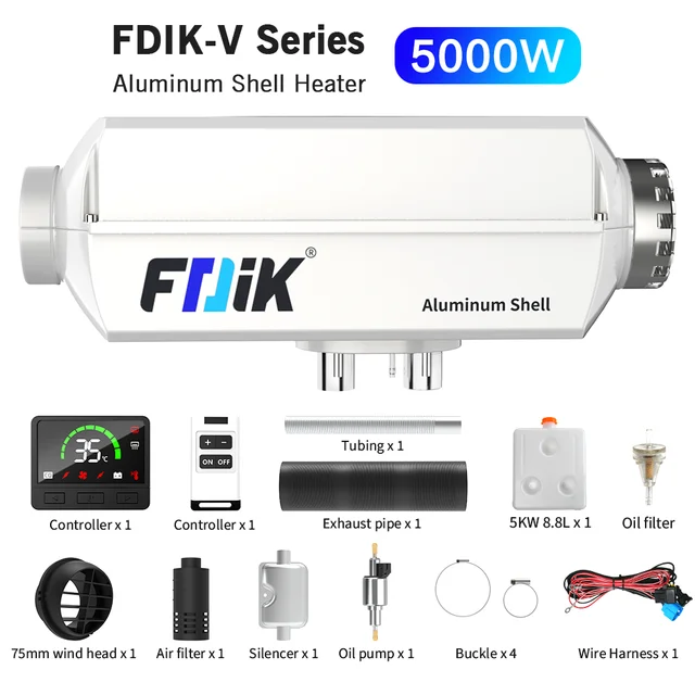Автономный дизельный отопитель для катера 12V 5000Вт